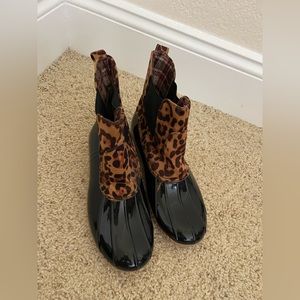 Brand new leopard print lined boots size 9